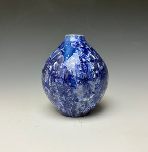 Winter Sky Blue Crystalline Glazed Mini Vase #2