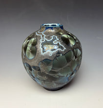 Load image into Gallery viewer, Cobalt Galaxy Crystalline Glazed Vase
