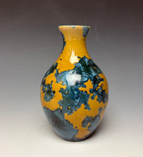 Load image into Gallery viewer, Blue and Orange Crystalline Mini Vase 3
