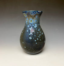 Load image into Gallery viewer, Cobalt Galaxy Crystalline Glazed Vase 2
