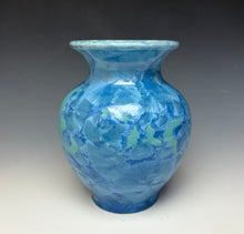 Load image into Gallery viewer, Teal Crystalline Glazed Vase
