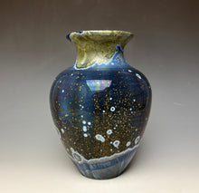 Load image into Gallery viewer, Cobalt Galaxy Crystalline Glazed Vase 7
