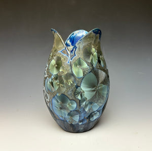 Tulip Vase- Cobalt Galaxy #2
