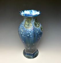 Load image into Gallery viewer, Cobalt Galaxy Crystalline Glazed Vase 3
