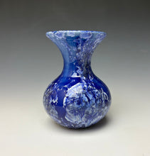 Load image into Gallery viewer, Winter Sky Blue Crystalline Glazed Mini Vase
