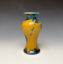Load image into Gallery viewer, Blue and Orange Crystalline Mini Vase 2

