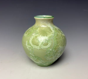 Crystalline Glazed Mini Vase - Mint Green 6