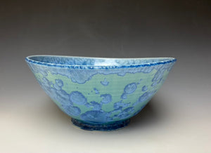 Teal Crystalline Glazed Bowl