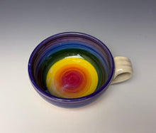 Load image into Gallery viewer, Rainbow Soup Mug - Purple Rim
