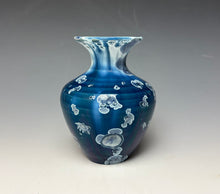 Load image into Gallery viewer, Crystalline Glazed Mini Vase in Atlantic Storm Blue
