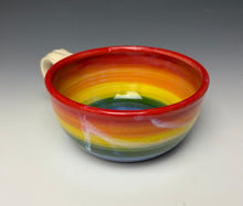 Load image into Gallery viewer, Rainbow Soup Mug - Red Rim

