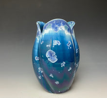 Load image into Gallery viewer, Tulip Vase- Atlantic Storm Blue #4
