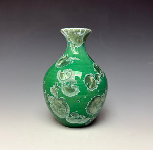 Emerald Green Crystalline Glazed Mini Vase 10