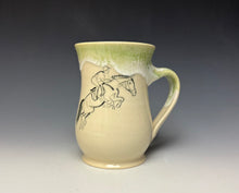 Load image into Gallery viewer, Jumping Horse &amp; Rider Mug- Key Lime
