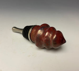 Crystalline Glazed Bottle Stopper- Ruby Tree