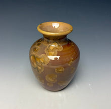 Load image into Gallery viewer, Iced Caramel Crystalline Glazed Mini Vase 3
