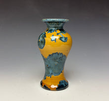 Load image into Gallery viewer, Blue and Orange Crystalline Mini Vase 2
