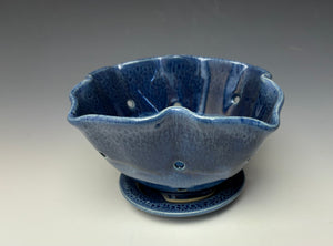 Deep Blue Lotus Berry Bowl