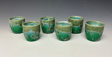 Load image into Gallery viewer, Emerald Green Crystalline Sake Cup
