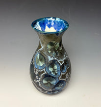 Load image into Gallery viewer, Cobalt Galaxy Crystalline Glazed Vase 4
