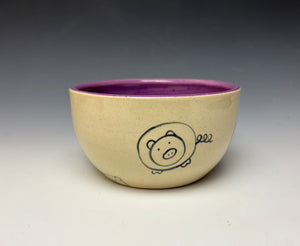 PIGGERY- Soup mug in Purple