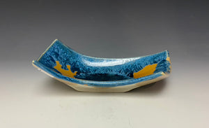 Crystalline Tray in Blue and Orange