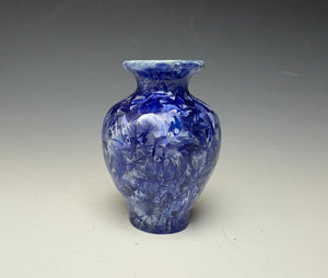 Winter Sky Blue Crystalline Glazed Mini Vase #3