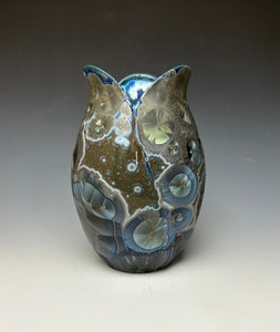 Tulip Vase- Cobalt Galaxy #1