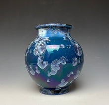 Load image into Gallery viewer, Crystalline Glazed Jar in Atlantic Storm Blue #2
