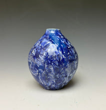 Load image into Gallery viewer, Winter Sky Blue Crystalline Glazed Mini Vase #2
