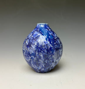 Winter Sky Blue Crystalline Glazed Mini Vase #2