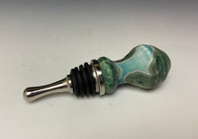 Load image into Gallery viewer, Crystalline Glazed Bottle Stopper- Emerald Green #2
