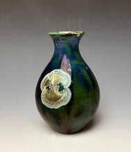 Load image into Gallery viewer, Deep Aquamarine Galaxy Crystalline Glazed Mini Vase 2
