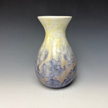 Load image into Gallery viewer, Crystalline Vase in Ivory and Periwinkle
