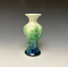 Load image into Gallery viewer, Crystalline Mini Vase in Ivory, Green and Blue
