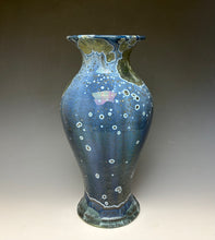 Load image into Gallery viewer, Cobalt Galaxy Crystalline Glazed Vase 3
