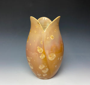 Tulip Vase- Iced Caramel #3