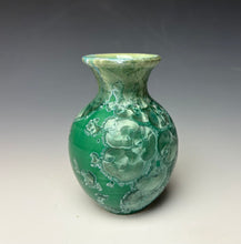 Load image into Gallery viewer, Emerald Green Crystalline Glazed Mini Vase 3
