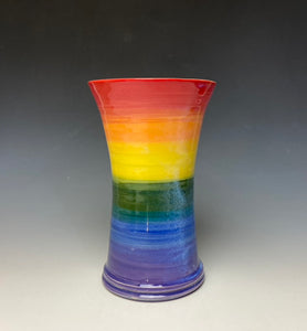 Rainbow Vase - Red Top