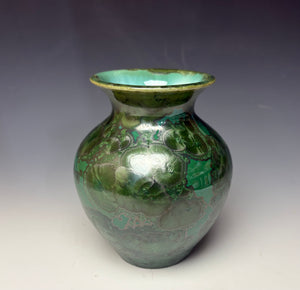 Emerald Green Crystalline Glazed Vase 3
