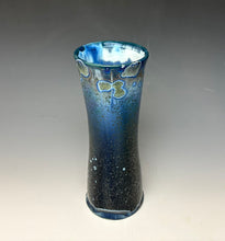Load image into Gallery viewer, Cobalt Galaxy Crystalline Glazed Vase
