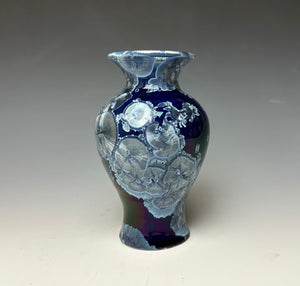 Winter Sky Blue Crystalline Glazed Mini Vase #2