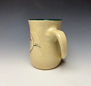 Ninja Pig Mug- Blue Green