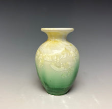 Load image into Gallery viewer, Crystalline Mini Vase in Ivory and Green 2
