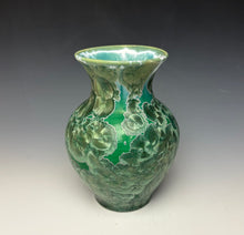 Load image into Gallery viewer, Emerald Green Crystalline Glazed Vase #2
