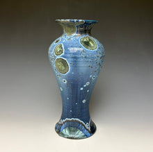 Load image into Gallery viewer, Cobalt Galaxy Crystalline Glazed Vase 7
