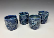 Load image into Gallery viewer, Atlantic Storm Blue Crystalline Sake Cup
