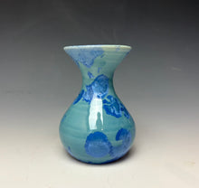 Load image into Gallery viewer, Light Teal Blue Crystalline Glazed Mini Vase 3
