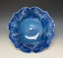 Load image into Gallery viewer, Deep Blue Lotus Serving Bowl
