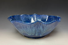 Load image into Gallery viewer, Deep Blue Lotus Serving Bowl
